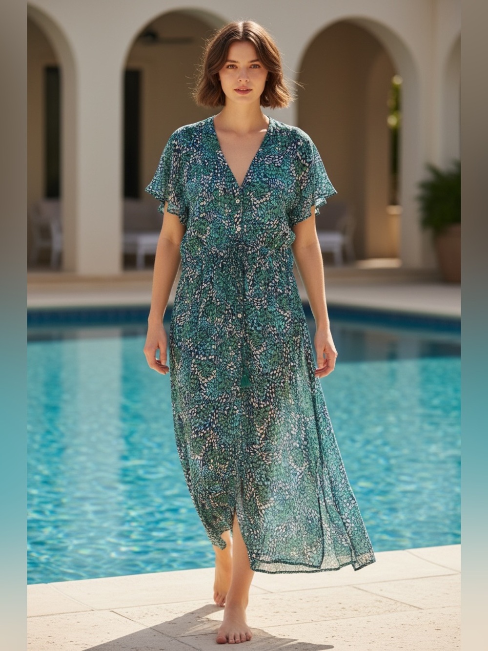 Poupette St. Barth Mya silk maxi dress